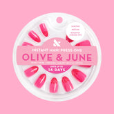 Magenta Chrome Tips - Press-On | Medium | Almond