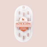 Taupe Jelly Chrome - Press-On | Extra Short | Squoval