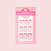 Tonal Valentine French | Extra Short | Squoval - Tab Press-On